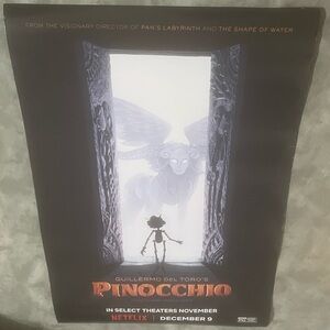 Pinocchio 13.5 x 20 Movie poster Origin Guillermo Del Toro think know it Netflix